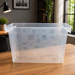 Caixa Organizadora 21 Litros Transparente - imagem 1