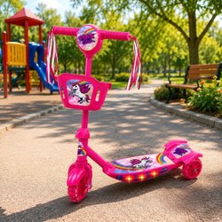 Patinete Unicórnio Infantil 3 Rodas com LED - imagem 1