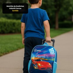 Mochila de Rodinhas Infantil Carros - imagem 1