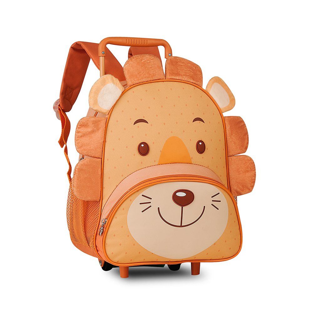 Mochila Infantil Clio Pets Leão 17L com Rodinhas